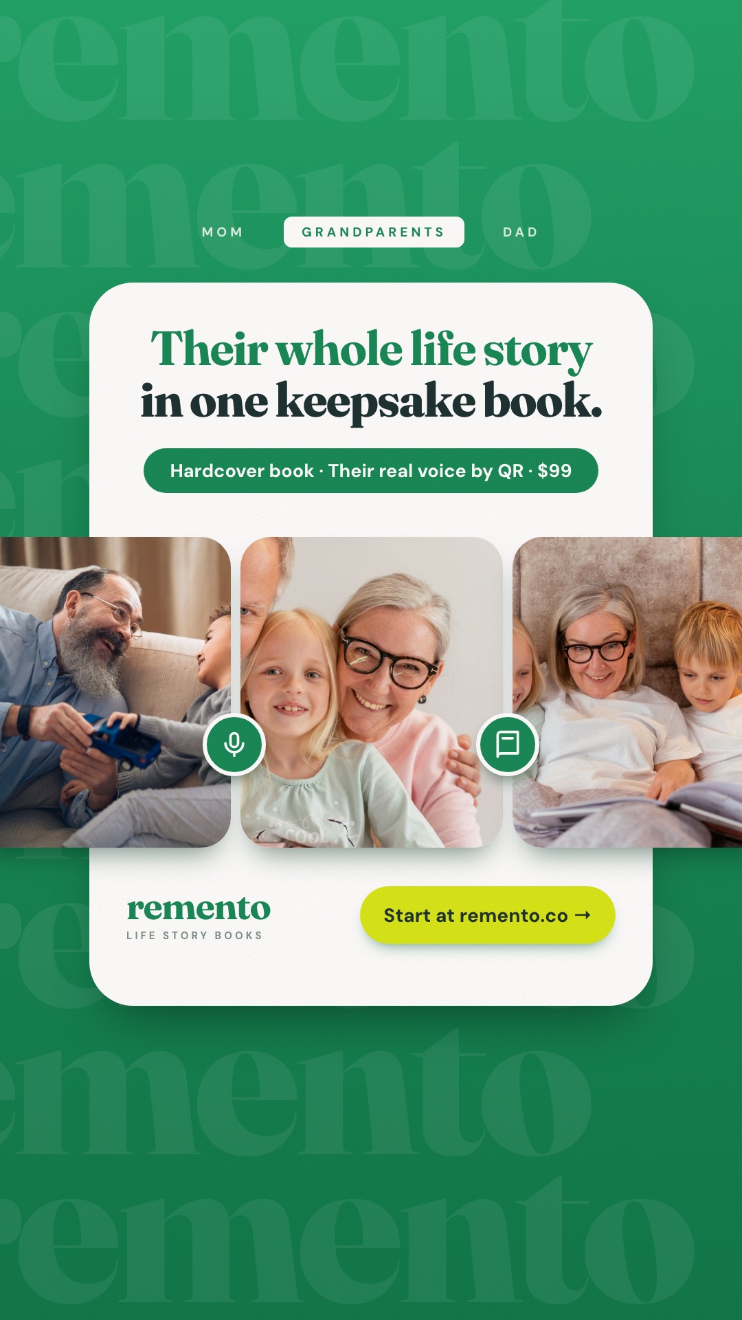 Life story card, 9:16